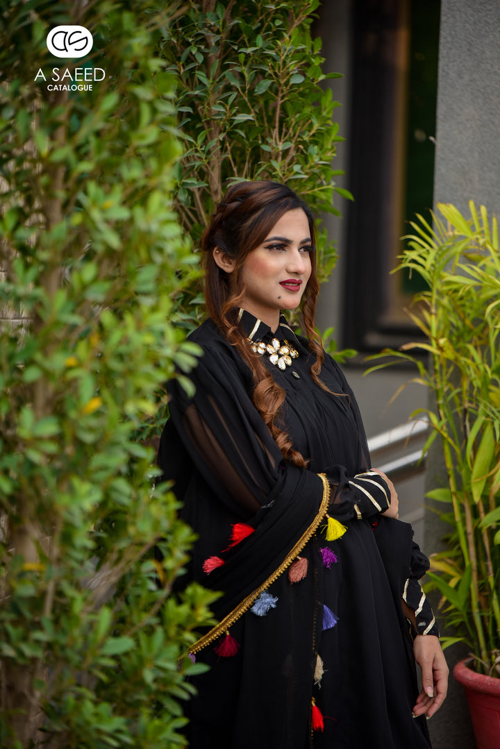 AS Black Gharara Dress
