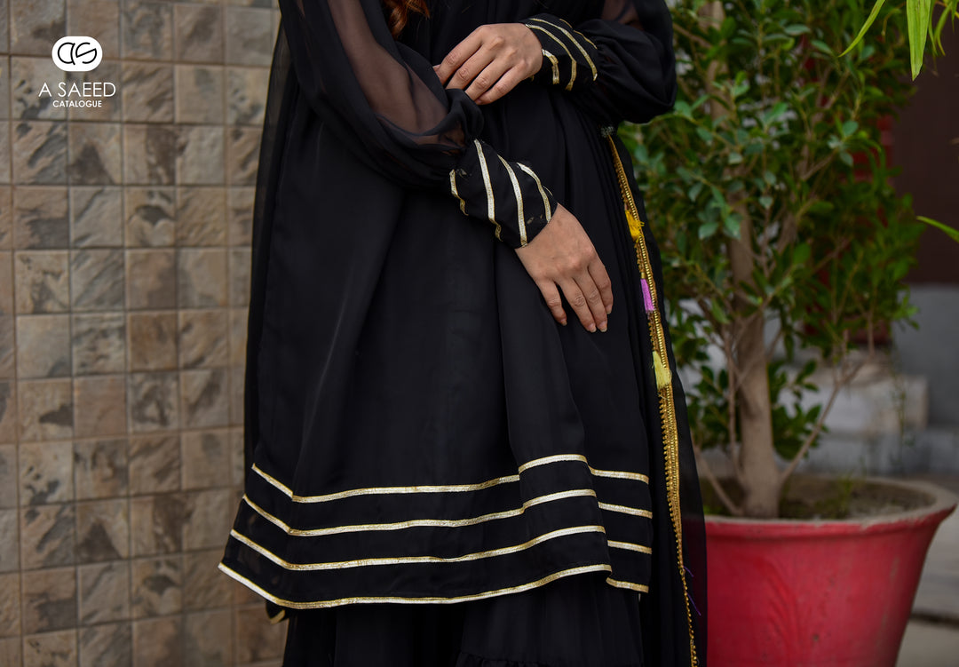 AS Black Gharara Dress