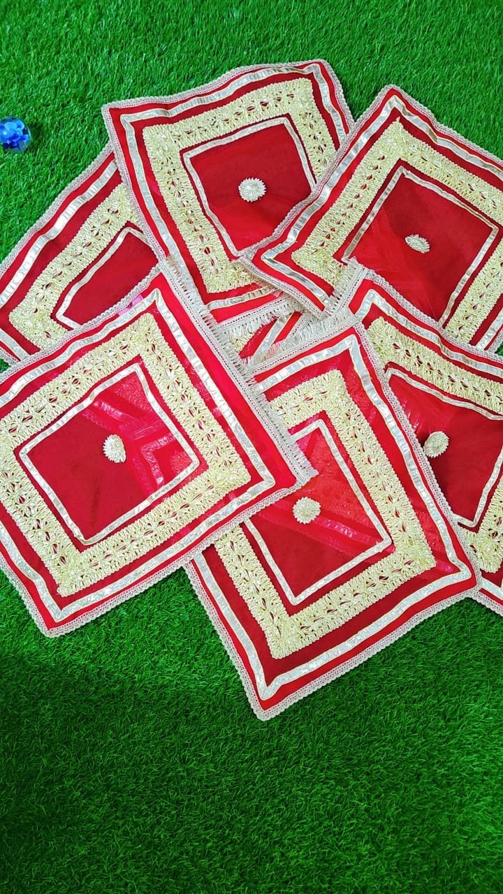 Bridal Bari Bags With Gota Work - Multicolor