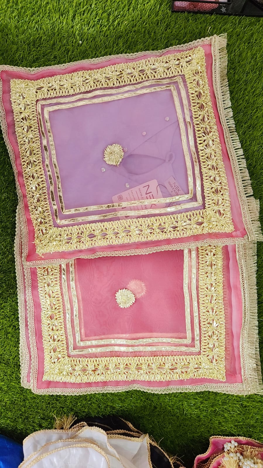 Bridal Bari Bags With Gota Work - Multicolor