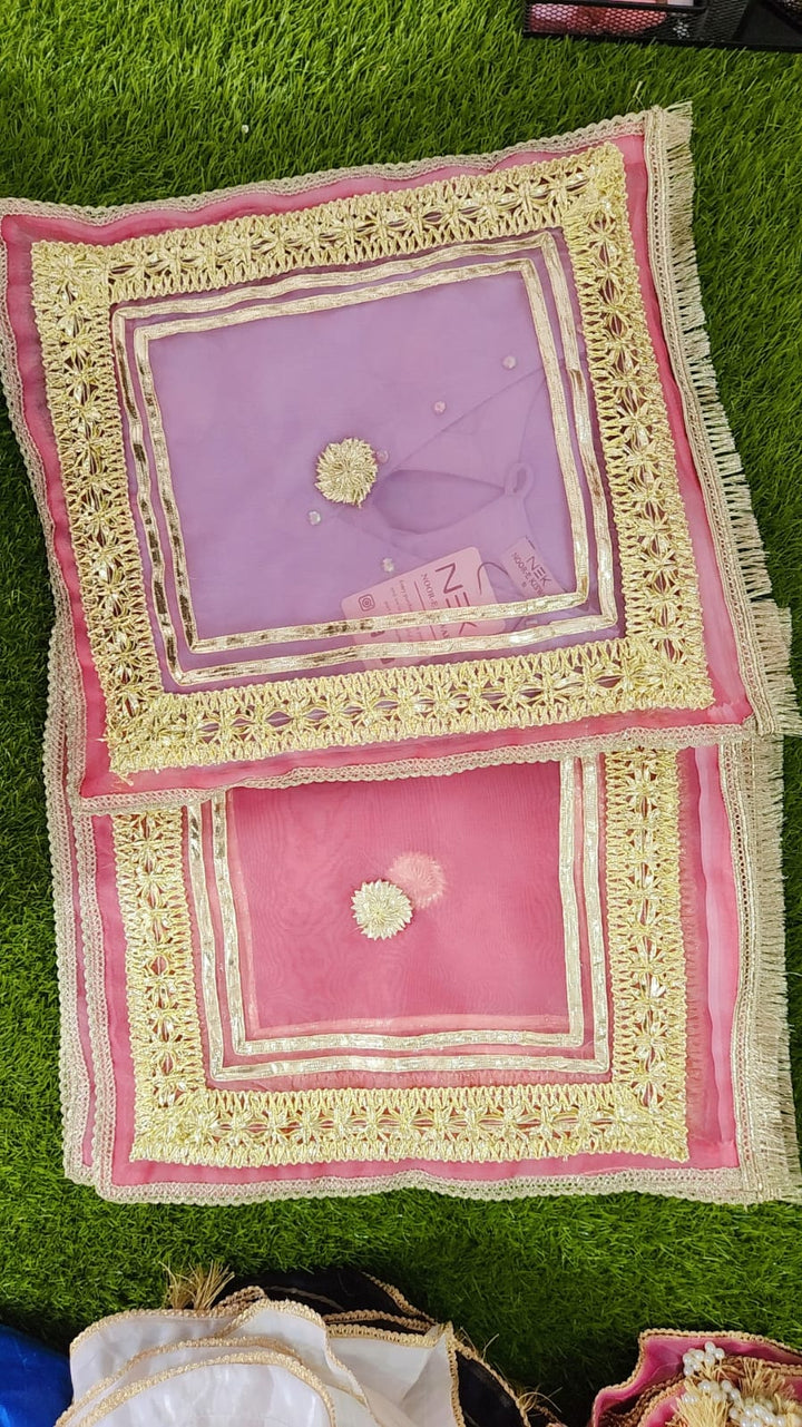 Bridal Bari Bags With Gota Work - Multicolor