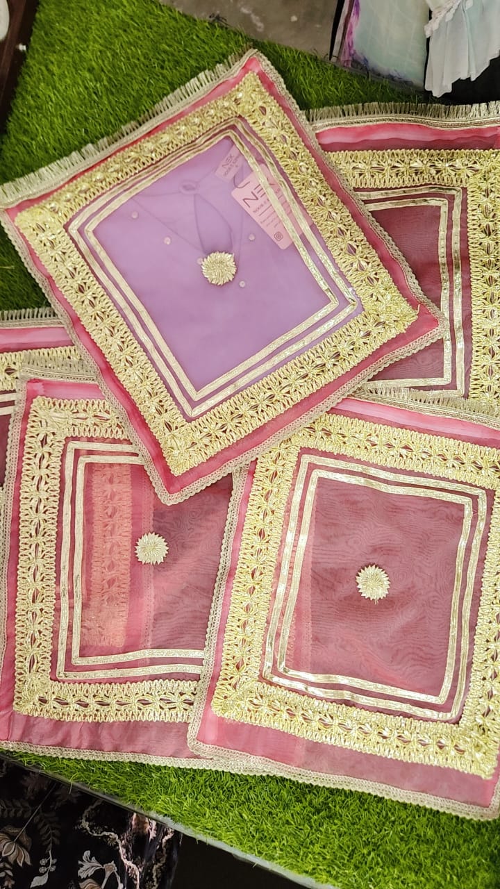 Bridal Bari Bags With Gota Work - Multicolor