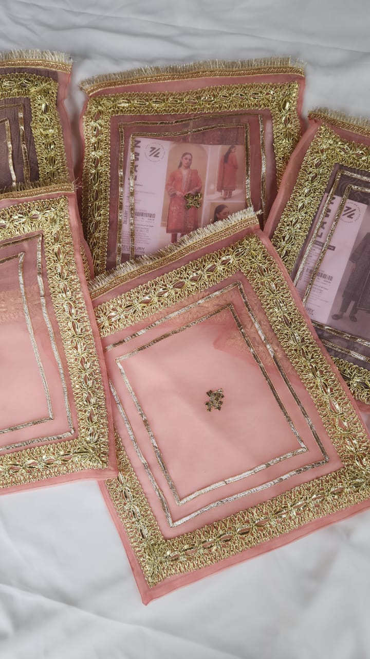 Bridal Bari Bags With Gota Work - Multicolor