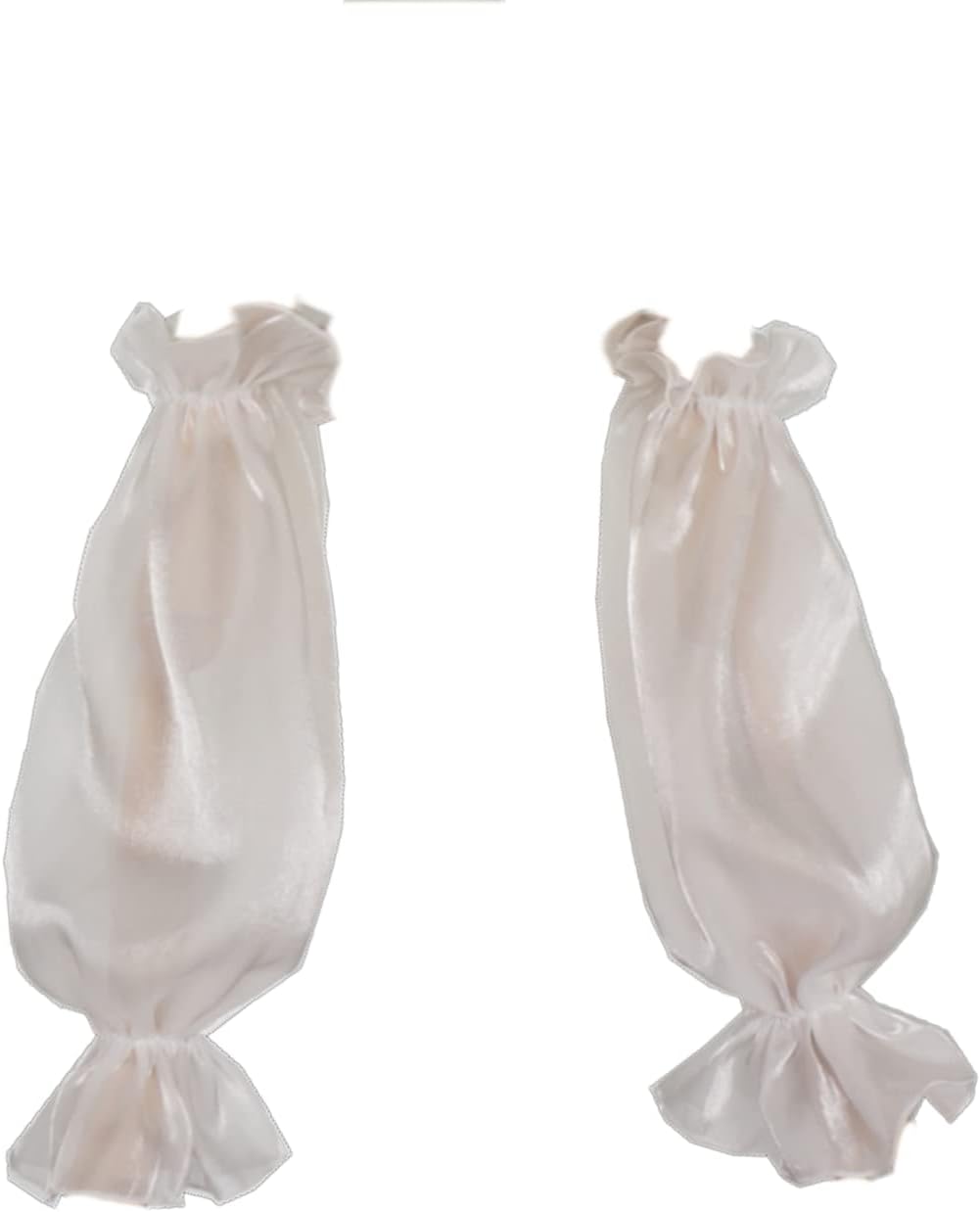 Detachable Sleeve for Wedding Dress Spandex Cuff Silky Organza Puff Sleeve Ivory