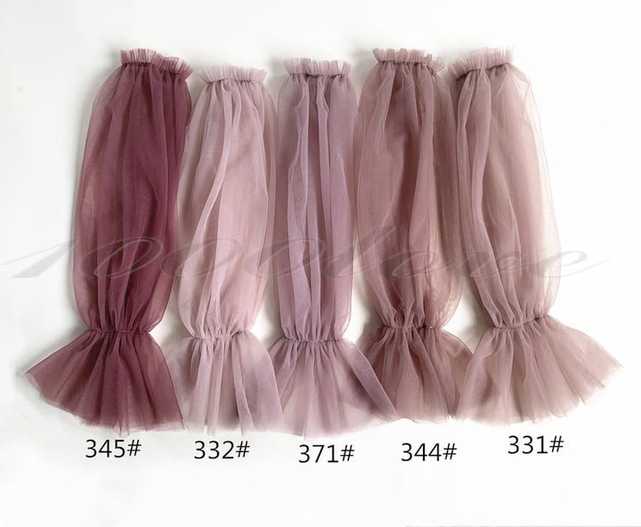 Puff sleeves ,wedding skirt accessories,elegant sleeves,  one pair of sleeves,removable sleeves,  tulle sleeve ,photoshoot