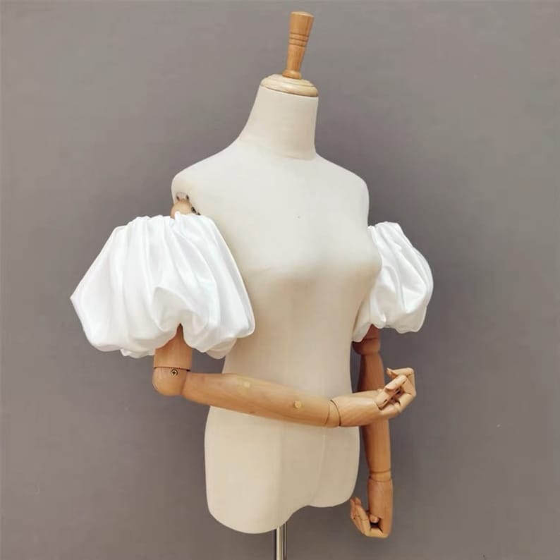 Cute Wedding Sleeves, Short Wedding Sleeves, Satin Wedding Sleeves, Pop Wedding Sleeves, Bridal Dress Sleeves, Wedding Dress Decor