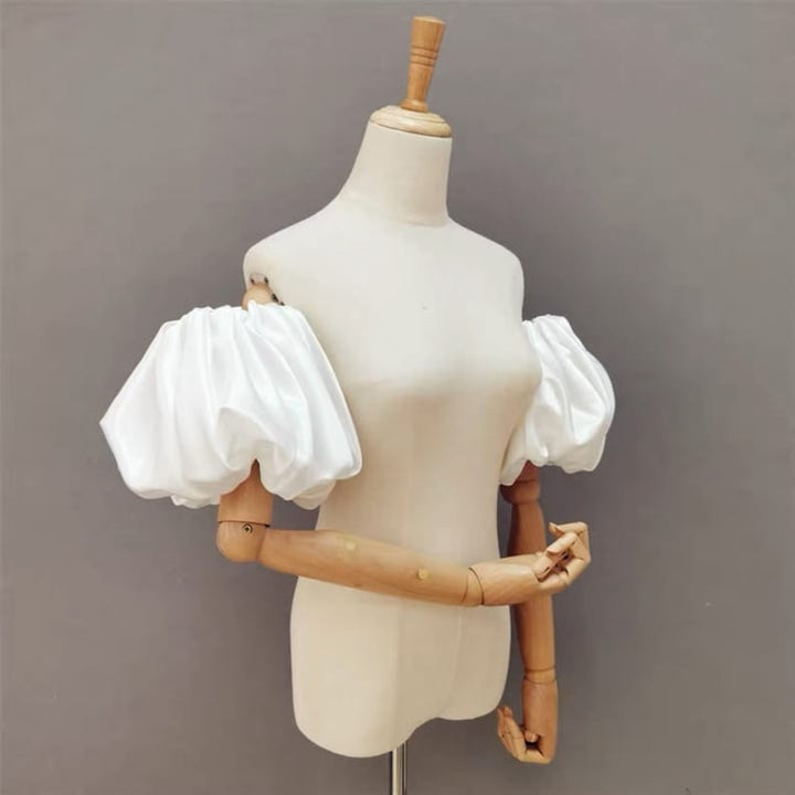 Cute Wedding Sleeves, Short Wedding Sleeves, Satin Wedding Sleeves, Pop Wedding Sleeves, Bridal Dress Sleeves, Wedding Dress Decor