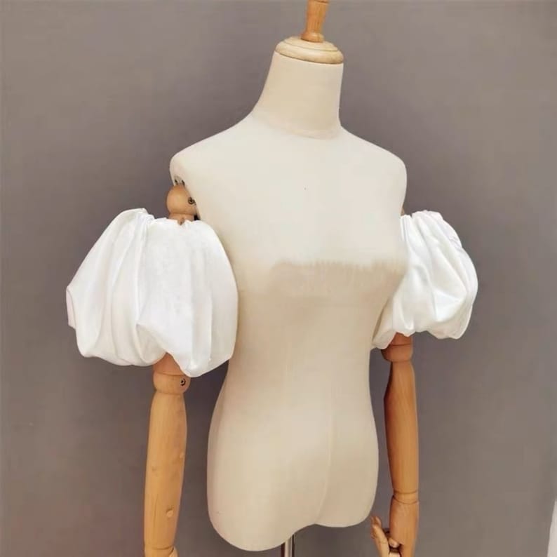 Cute Wedding Sleeves, Short Wedding Sleeves, Satin Wedding Sleeves, Pop Wedding Sleeves, Bridal Dress Sleeves, Wedding Dress Decor