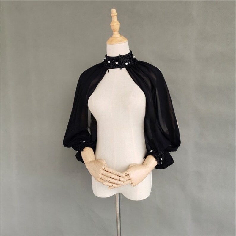 Embroidery Wedding Sleeves, Removable Wedding Sleeves, Black Wedding Sleeve, Bridal Dress Sleeves, Wedding Dress Decor