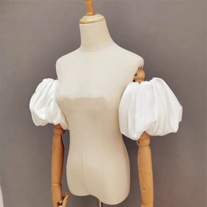 Cute Wedding Sleeves, Short Wedding Sleeves, Satin Wedding Sleeves, Pop Wedding Sleeves, Bridal Dress Sleeves, Wedding Dress Decor