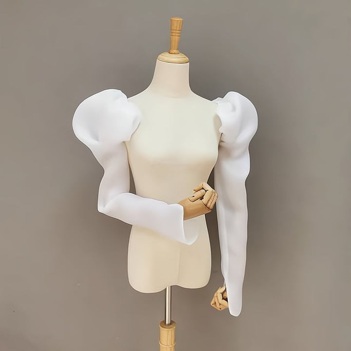 Long Pop Wedding Sleeves, Detachable Wedding Sleeves, Bride Wedding Sleeves, Satin Wedding Sleeves, Dress Sleeves, Wedding Dress Decor