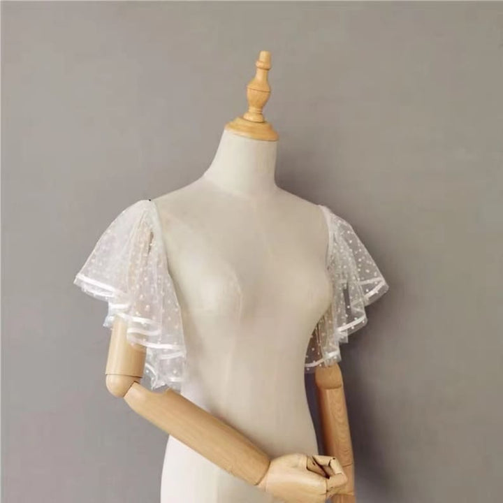 Polka Dots Wedding Sleeves, Detachable Wedding Sleeves, Bridal Dress Sleeves, Personalized Wedding Sleeve, Wedding Dress Decor