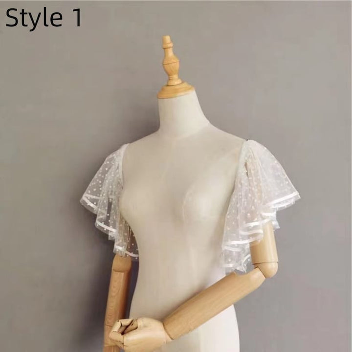 Polka Dots Wedding Sleeves, Detachable Wedding Sleeves, Bridal Dress Sleeves, Personalized Wedding Sleeve, Wedding Dress Decor