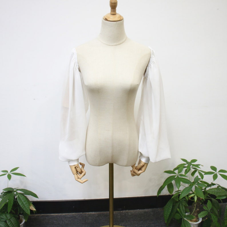 Long Black Chiffon Sleeves for Wedding Dress, Detachable Satin Cuff Button Sleeves, Fairy Bridal Sleeves, Removable Sleeve, Bridal Accessory