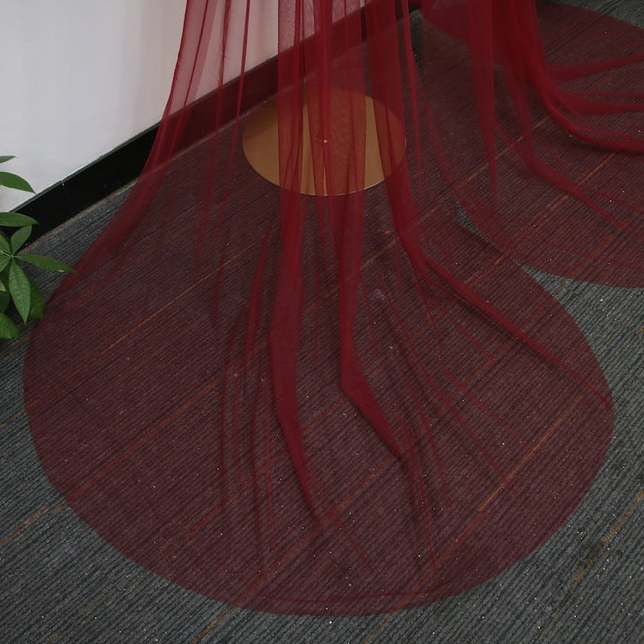 Detachable Burgundy Tulle Bridal Wings, 121 Colors Shoulder Wing, Minimalist Wedding Cape, Wine Red Wedding Wing, Beach Bridal Cape Veil