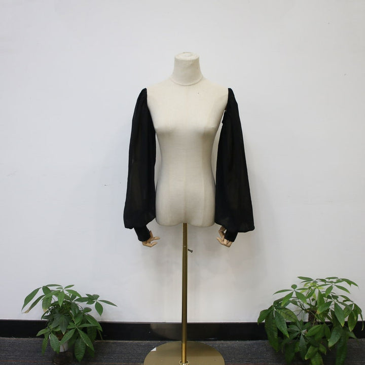 Long Black Chiffon Sleeves for Wedding Dress, Detachable Satin Cuff Button Sleeves, Fairy Bridal Sleeves, Removable Sleeve, Bridal Accessory