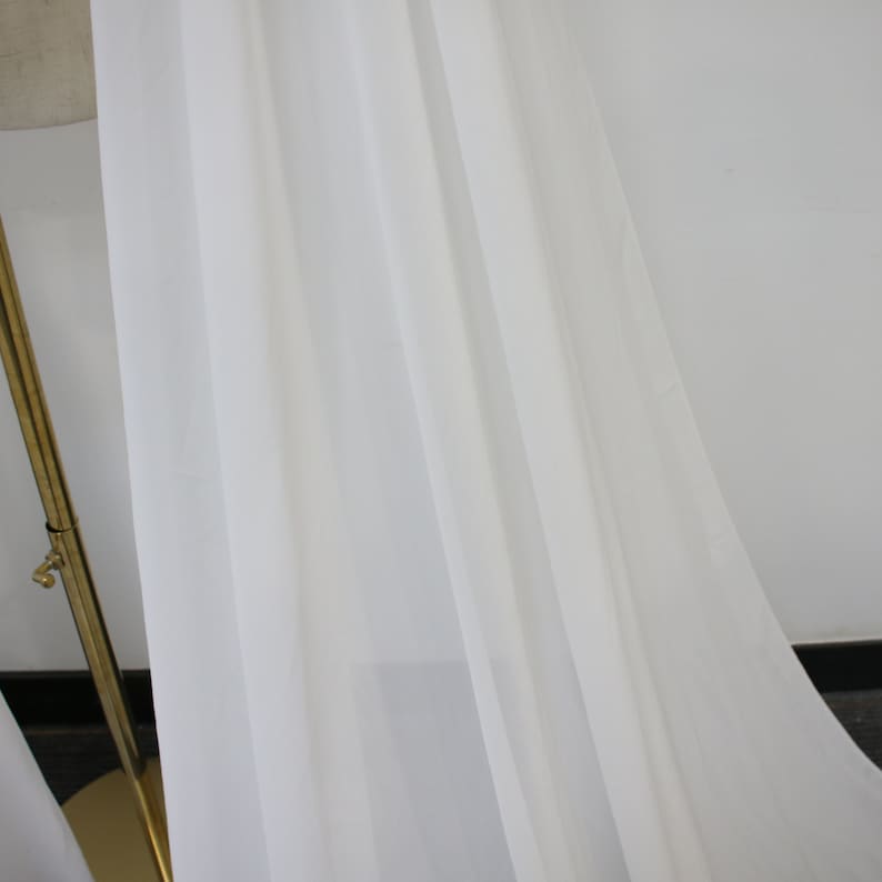 Detachable Ivory Chiffon Bridal Wings, Butterfly Wedding Shoulder Wing, Minimalist Wedding Cape, Long Elegant Wedding Wing, Beach Cape Veil