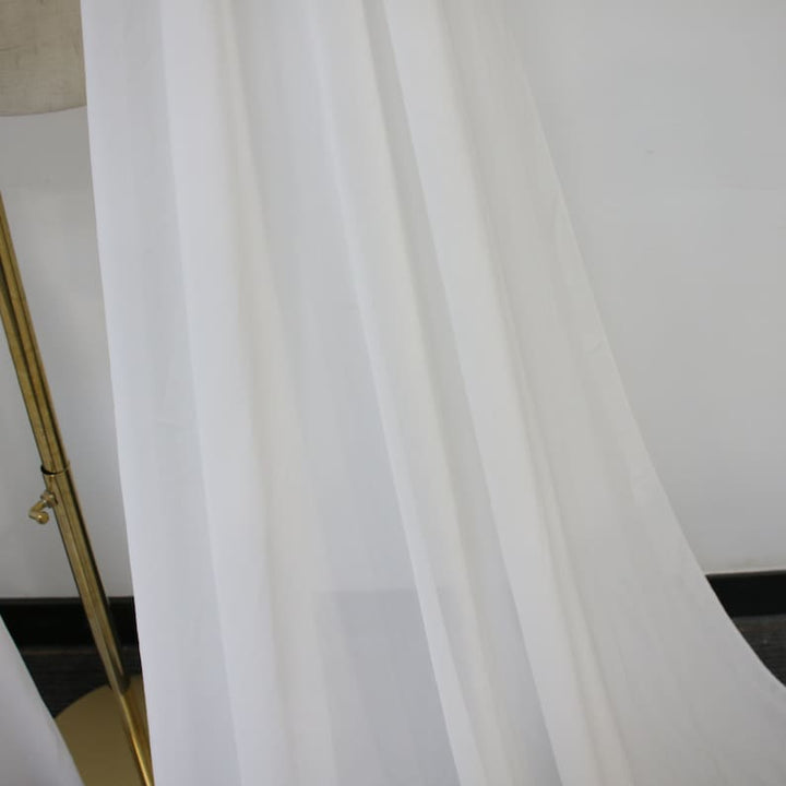 Detachable Ivory Chiffon Bridal Wings, Butterfly Wedding Shoulder Wing, Minimalist Wedding Cape, Long Elegant Wedding Wing, Beach Cape Veil